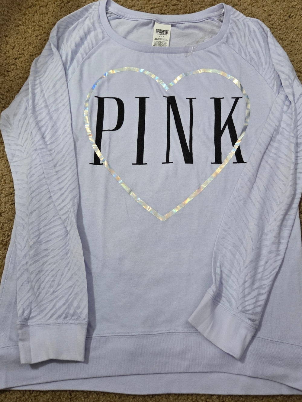 PINK Victoria's Secret Tiger Striped Long Sleeved Vintage Top